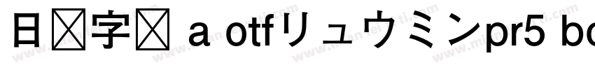 日语字库 a otfリュウミンpr5 bold字体转换